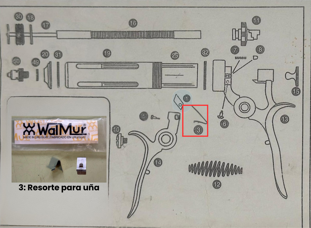 REPUESTO RESORTE PARA UÑA